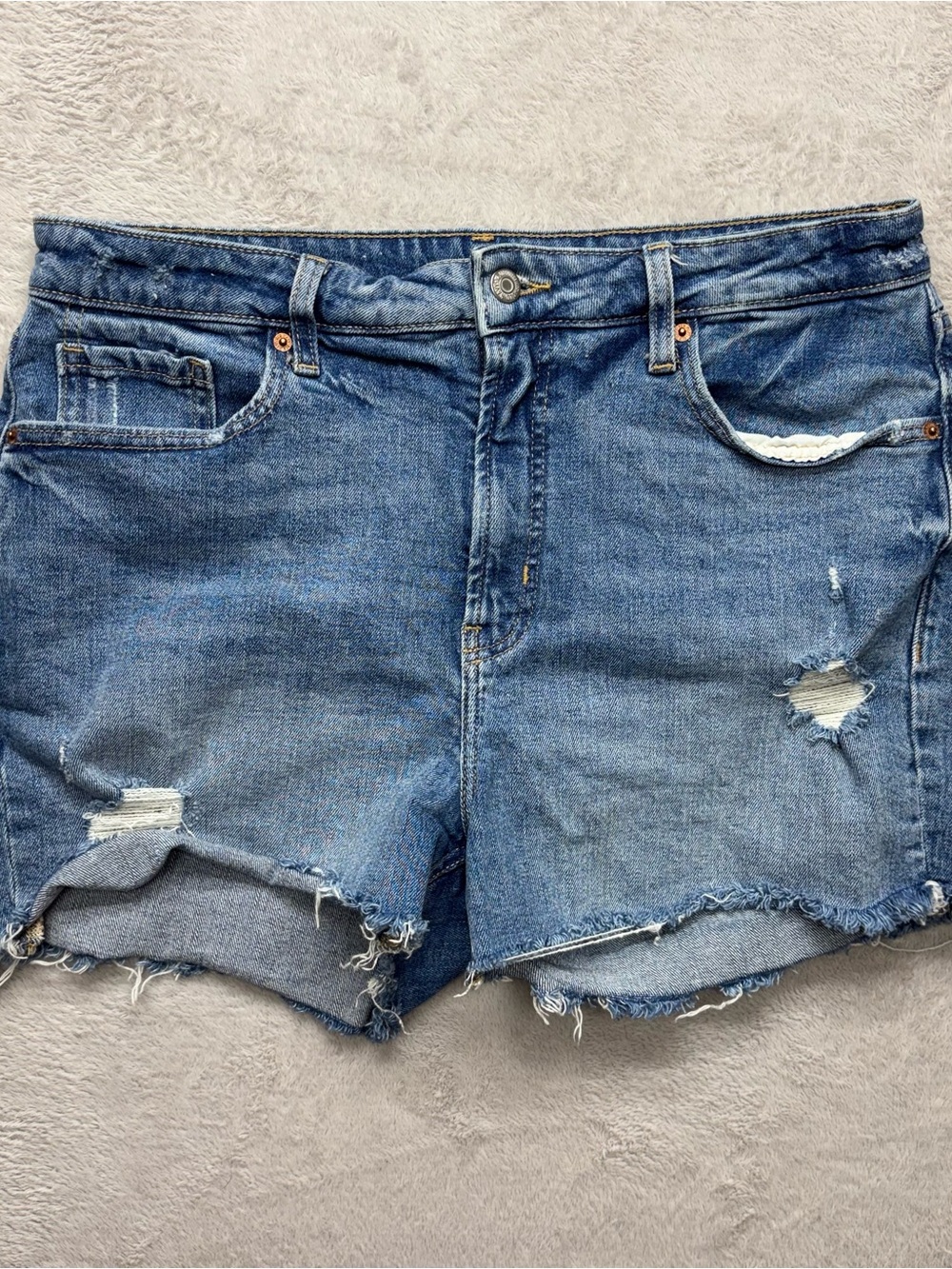 Old Navy Distressed Blue Denim Jean Shorts